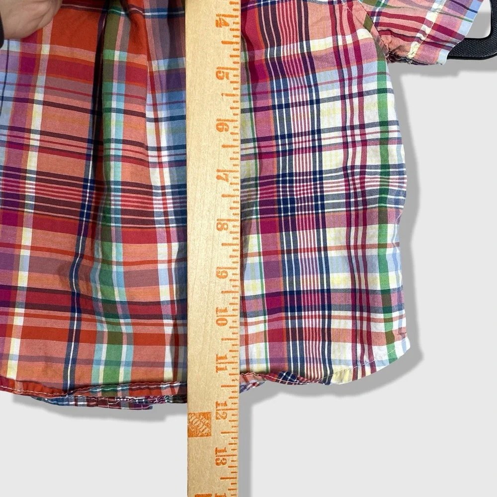 Ralph Lauren Button Down Shirt Kids 9M Multicolor Plaid Preppy Classic